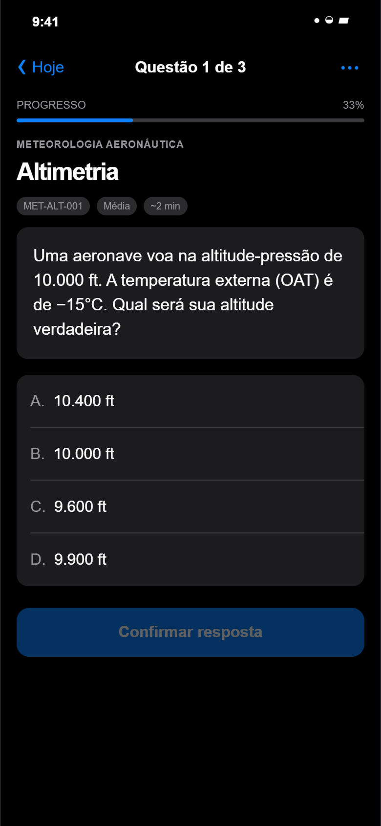Tela da Questão Insight