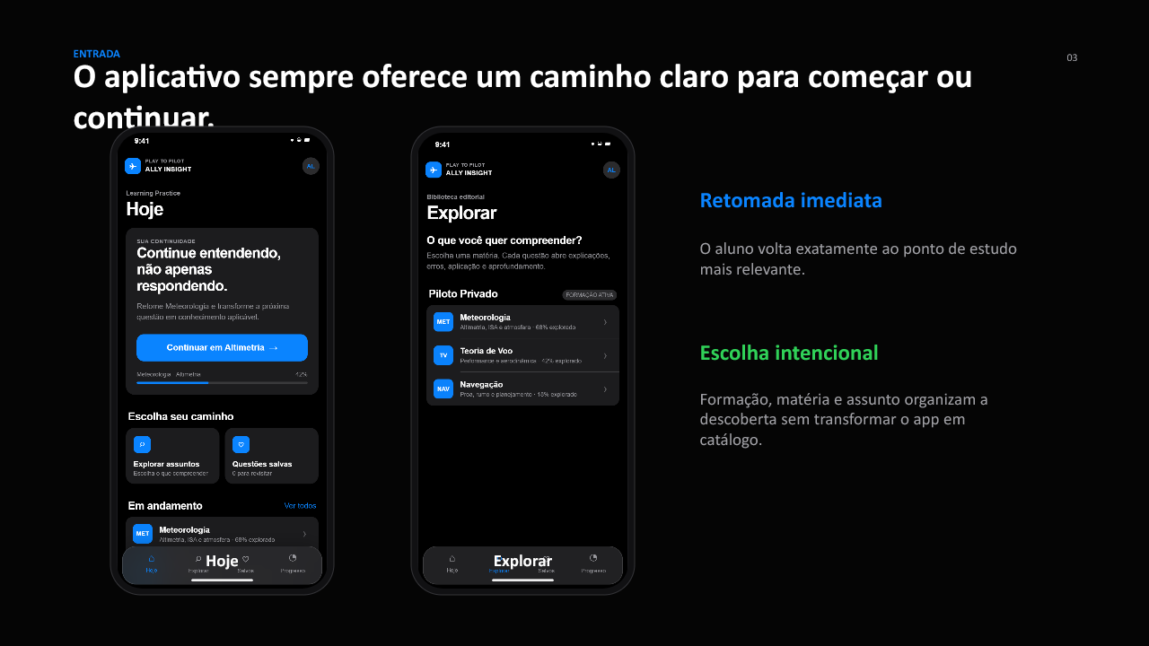 Início e exploração do aplicativo
